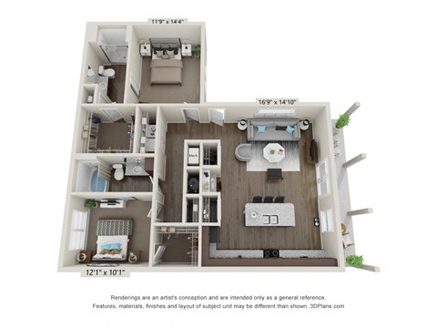 D1 Floor Plan at LIV at Boerne Hills an Active Senior Community 62+, Boerne, TX